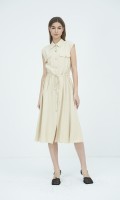 SIXDO Woven Flared Dress for Women